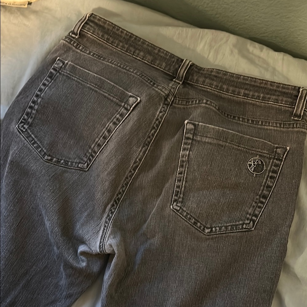 Versace Gray Denim Jeans with Logo Detail